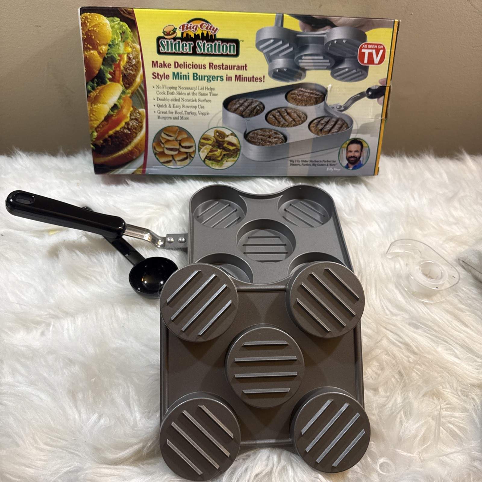 Big City Slider Station Mini Burger Cooking Pan Stove or Grill M-633 BRAND NEW gallery