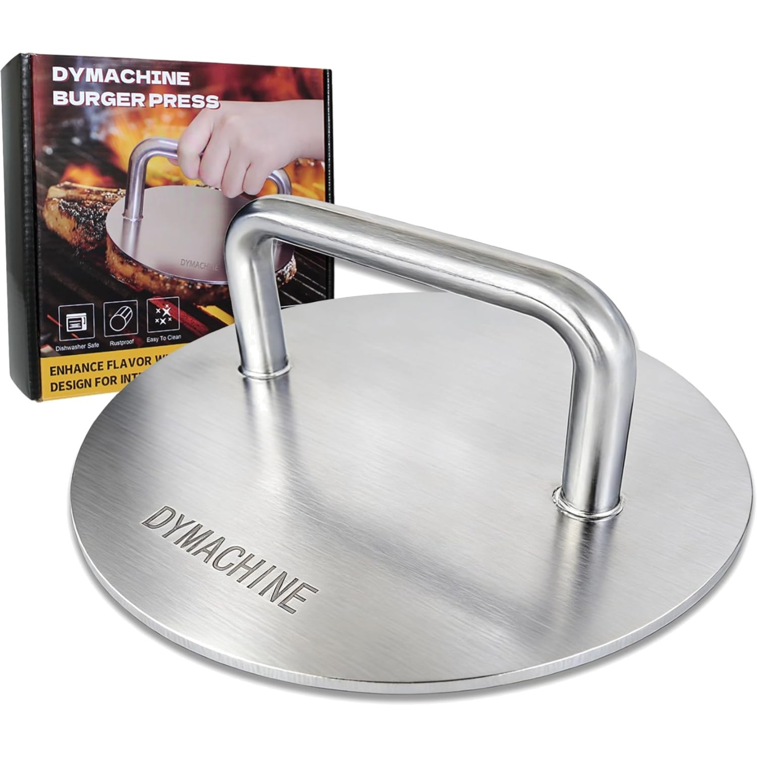 Professional Grade 7-Inch Burger Press - Non-Stick, Heavy Duty Stainless Steel gallery