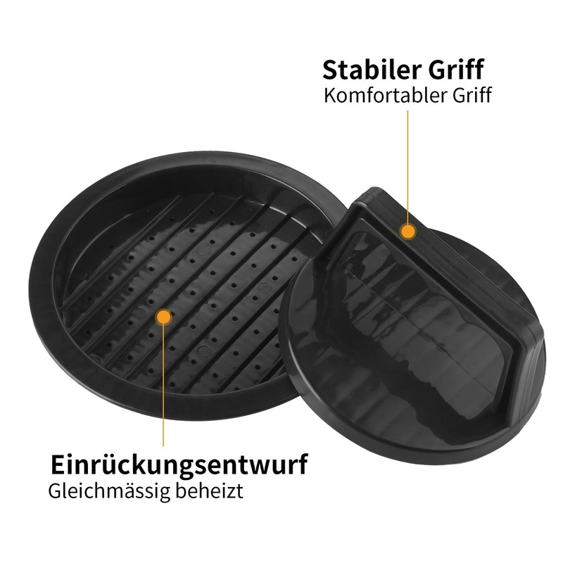 HiempTru Burger Press Patty Maker, Round Non-Stick Stuffed Hamburger Press Ac... gallery