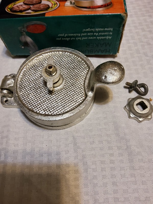 Heavy Cast Aluminum Hamburger Patty Maker By Lanin gallery