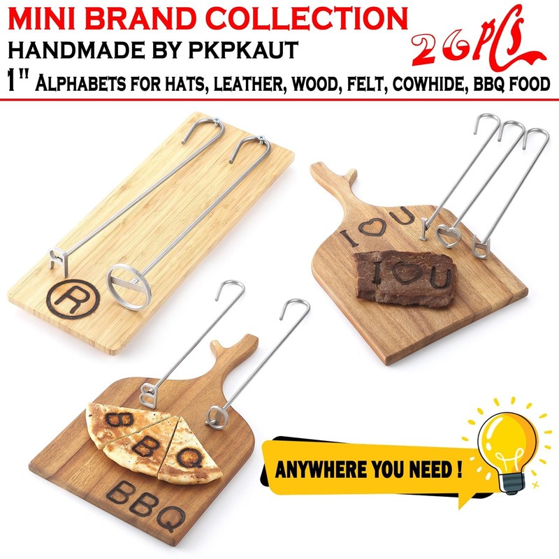 26Pcs Mini 1" Branding Irons, Alphabet Custom Wood Branding Iron Personalized... gallery