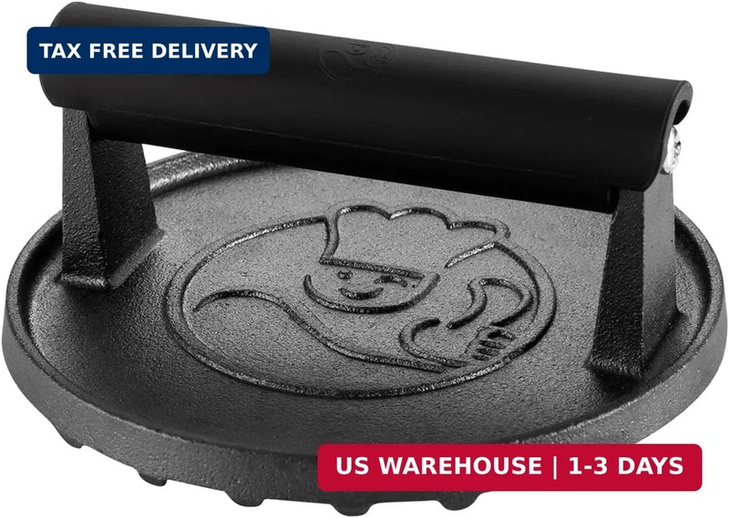 Smash Burger Press for Griddle, 2 lb Heavy Duty Burger Smasher Tool with Heat-Re gallery