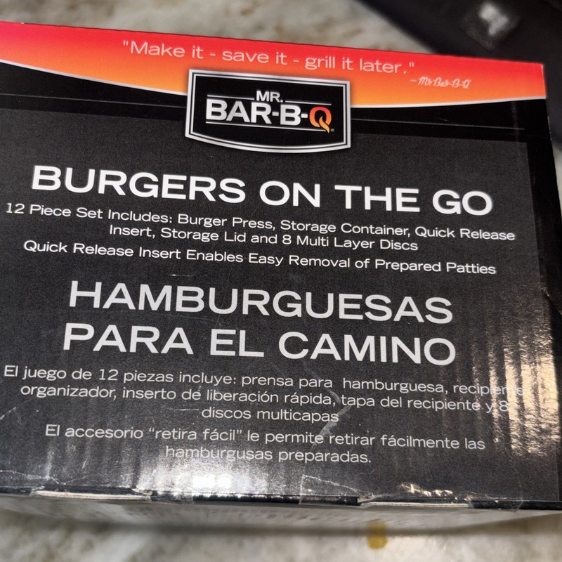 Mr. BBQ Burgers on the Go Patty Maker 12 Piece NonStick 8-Layer Plastic Disc New gallery