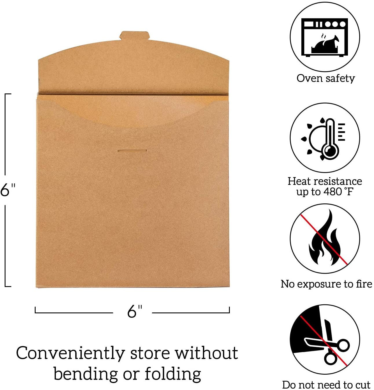 200 Count Unbleached Parchment Paper Squares 6" X 6", Non-Stick Wax Paper Sheets gallery