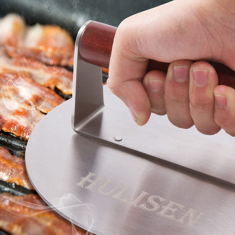8.5 Inch Burger Press, 2.5 lbs Heavy Duty Bacon & Grill Press, Stainless Steel gallery