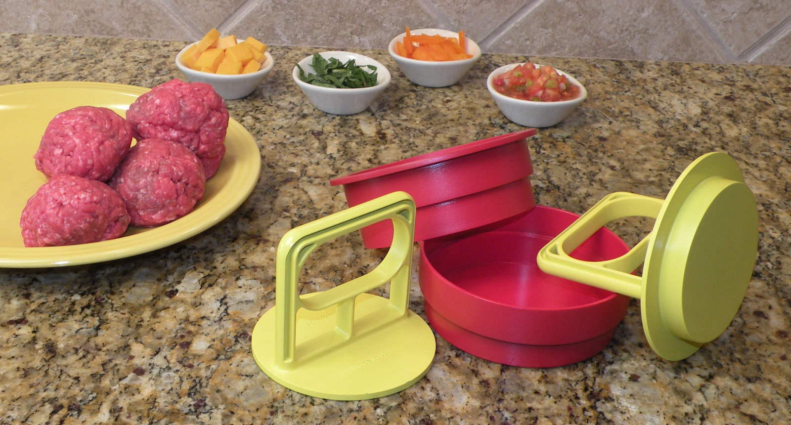 BURGER POCKET PRESS Stuffed Homemade Hamburger Patty Maker Kit gallery
