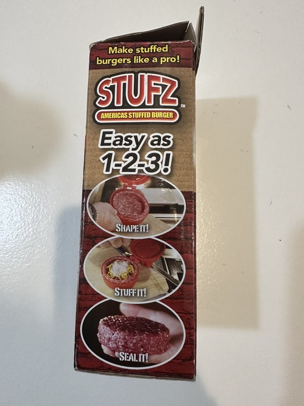 StufZ Burger Press As seen On TV, Make Stuffed Burgers Like a Pro-New Open Box gallery