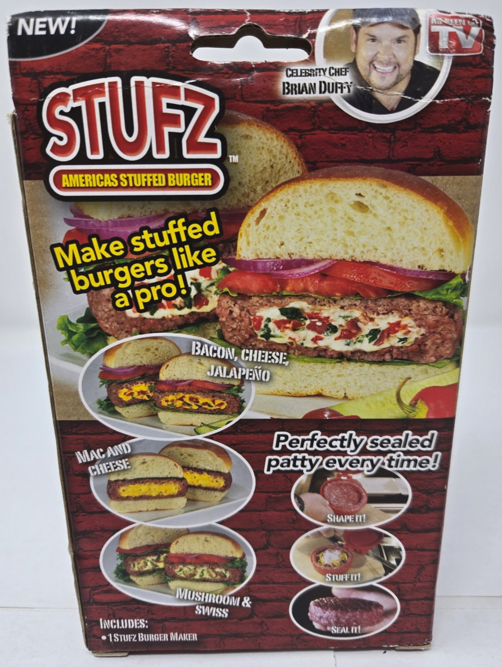STUFZ America’s Stuffed Burger Maker As Seen On TV (New)HARD TO FIND(#JD9499025) gallery