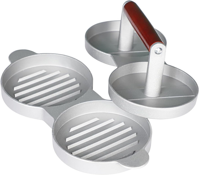KIGI Double Non-Stick Stuffed Burger Press Hamburger Patty Maker for Meat Beaf ( gallery