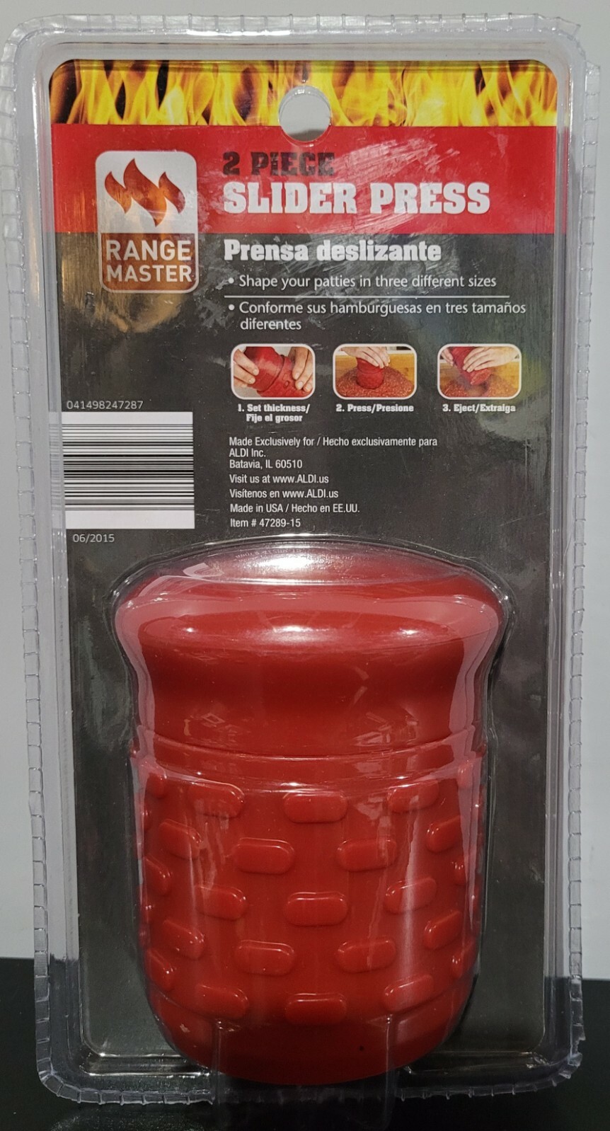 Range Master 2 Piece Slider Burger Press Adjustable with 3 Steps ~ Great Gift gallery