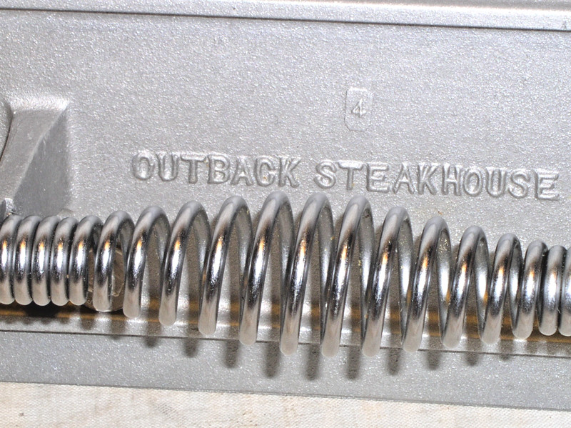 OUTBACK CAST IRON GRILL WEIGHT STEAK BACON PANINIS BURGER PRESS GRIDDLE FLAT TOP gallery