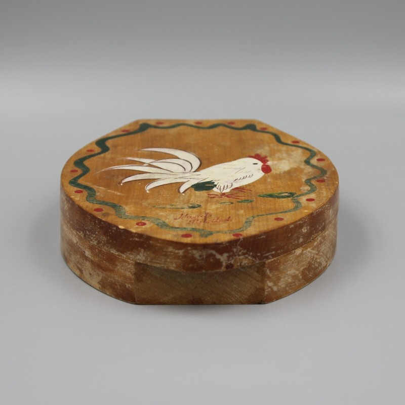 Vintage Woodpecker Wood Ware Rooster Hamburger Press Made in Japan gallery