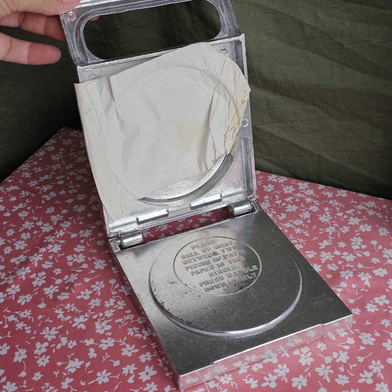 Kitchen - Quip Vintage Chrome Plated Deluxe Hamburger Press In Original Box gallery