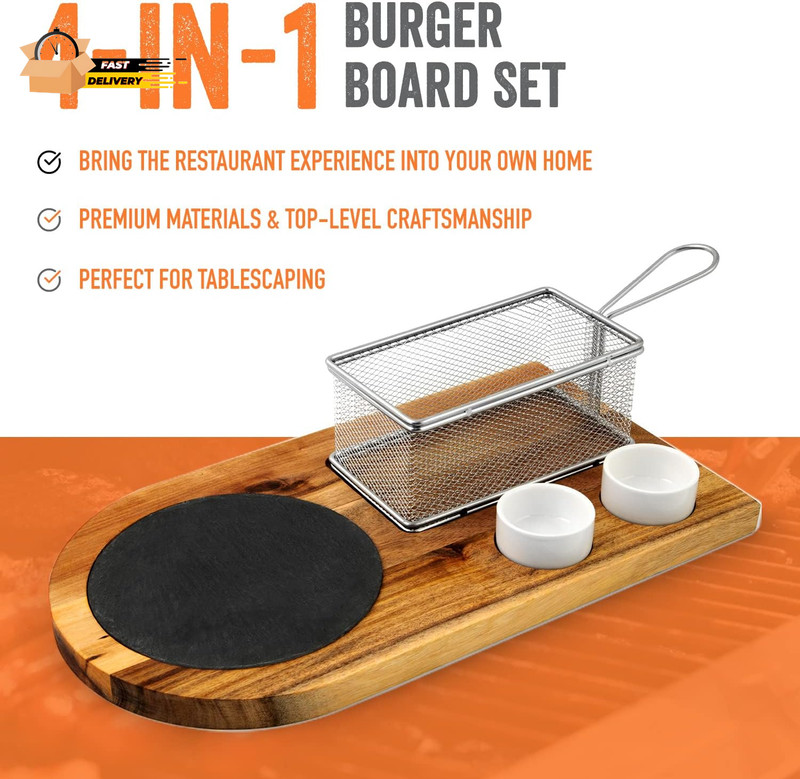 ™ Burger Serving Set, Perfect for Foodies, Burger Lovers and Tablesc gallery
