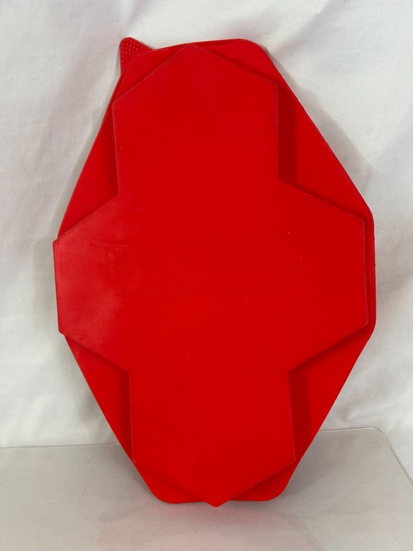 Shape & Store Red Silicone 4-Box & 6 Sided Hamburger Mold 5" Wide gallery