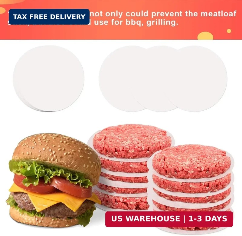 Luxiv 3 in 1 Burger Press, Hamburger Patty Maker Stuffed Burgers Press with 100p gallery