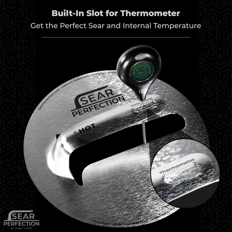 3x Sear Perfection Stackable Steak Weight (4.5lb Total). Chef-Grade Stainless gallery