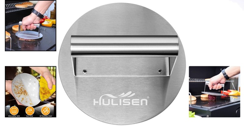 Dishwasher Safe Burger Press - 6.2 Inch Round Smasher for Healthy Grilling gallery