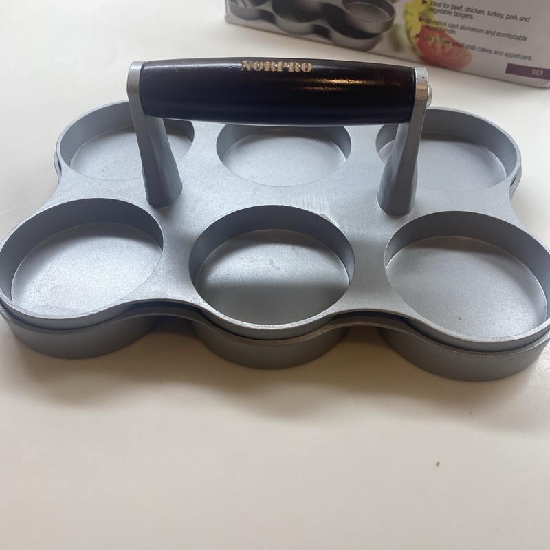 Norpro Mini Burger Press for 6 Sliders 20oz Non-Stick Aluminum gallery