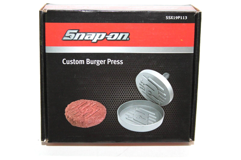 Snap-On Tools Custom Burger Press Collectible Metal S Logo Imprint Licensed NIB gallery