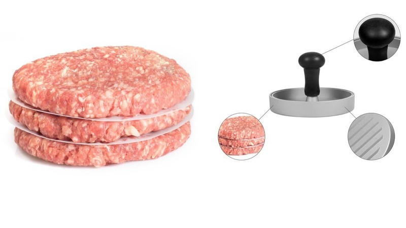 Hamburger Patty Maker Round Metal Mould Grill Burger Press - Cooking Tool gallery