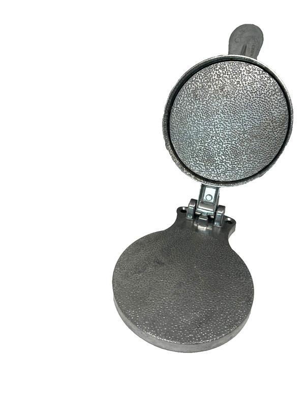 Aluminum Hamburger Press with Hinge Vintage Taiwan Silver gallery