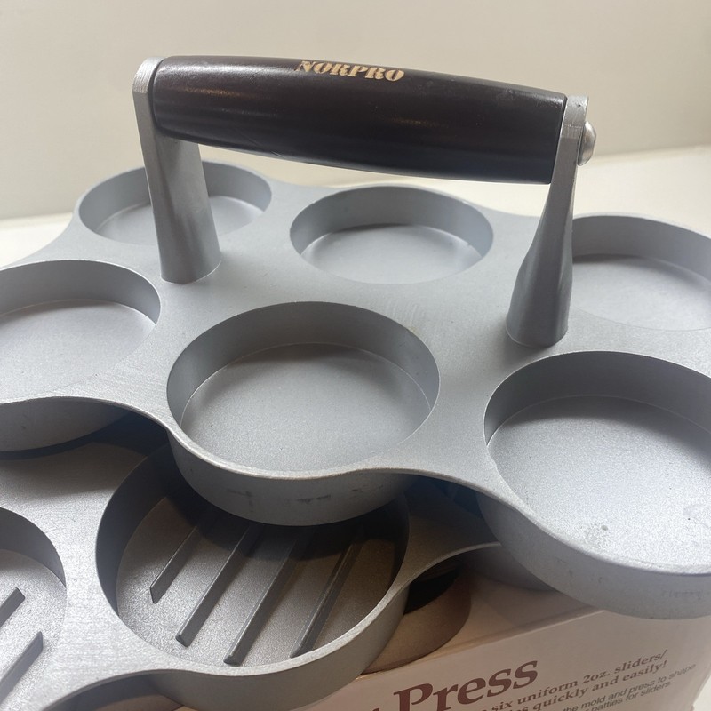 Norpro Mini Burger Press for 6 Sliders 20oz Non-Stick Aluminum gallery