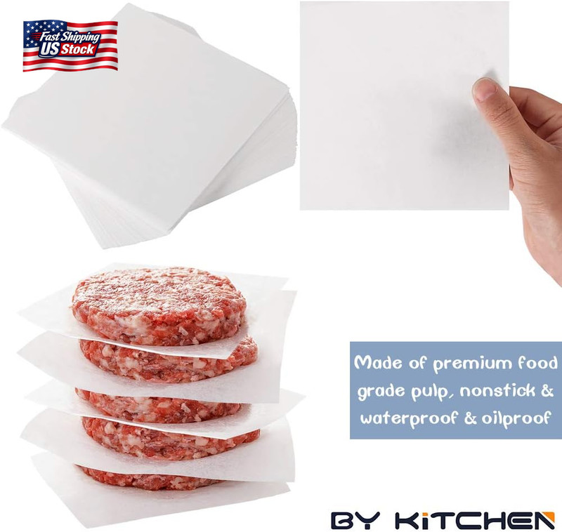 Burger Patty Paper, 5.5 X 5.5In, Set of 300, Patty Paper Squares, Baking Parchme gallery