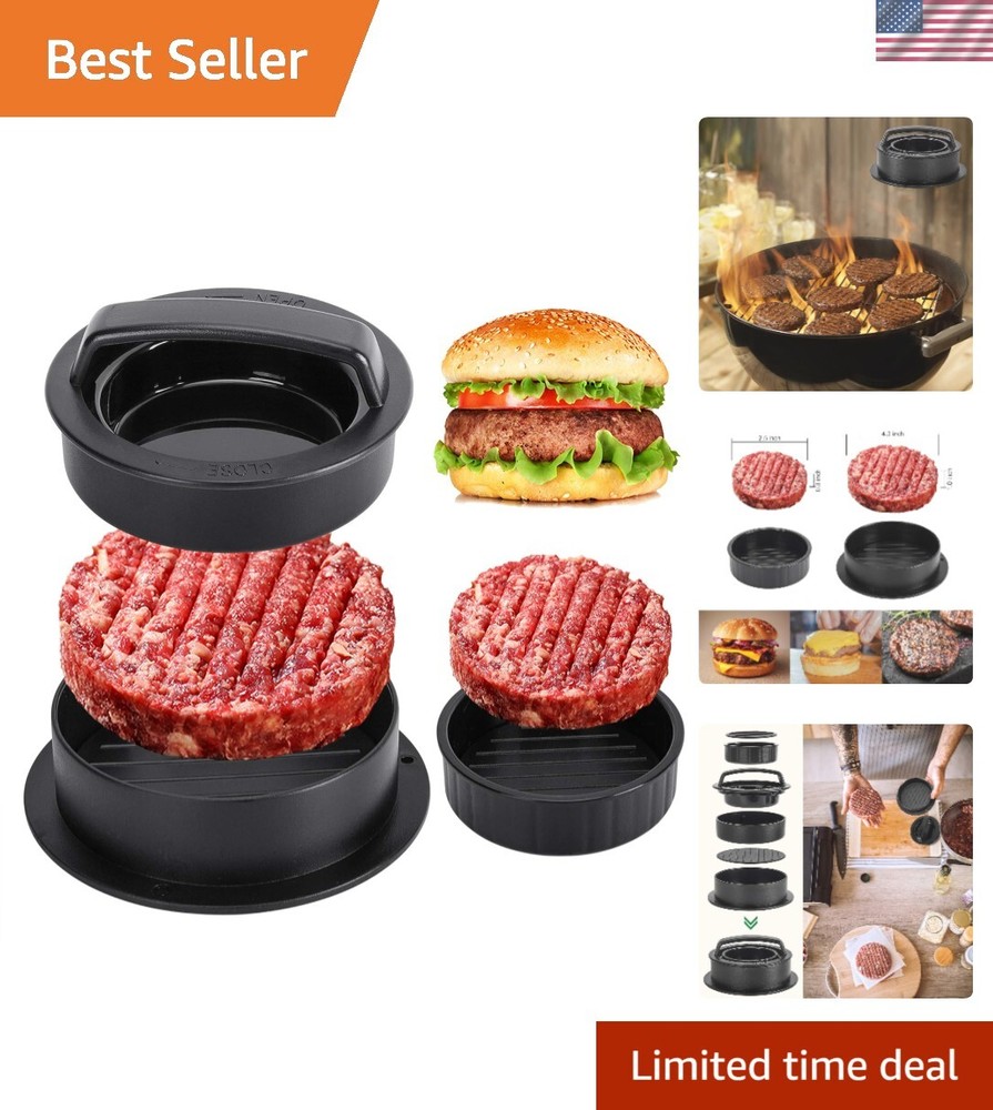 BPA-Free Non-Stick Patty Maker: Create Stuffed and Regular Burgers Effortlessly