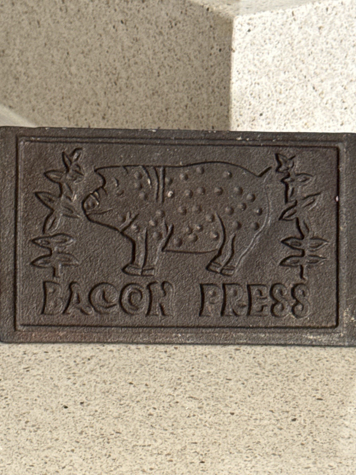 Cast Iron Bacon Press Grill Press Wood Handle Deer Hunting Burger Press gallery