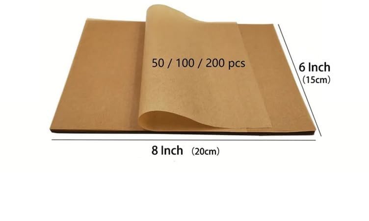 200 Pcs Parchment Paper Baking Sheets, 12x16 Inches Non 6*8Inches, Log color gallery