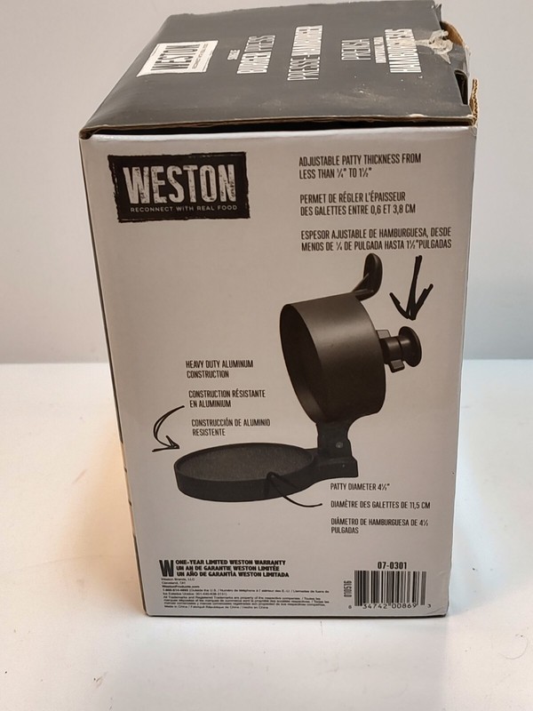 Weston Single Burger Press Model 07-0301 gallery