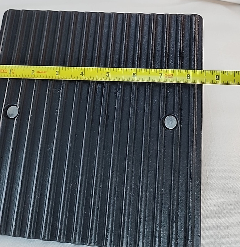 Pampered Chef Cast Iron Grill Press 8 1/2" Square Hamburgers Bacon gallery