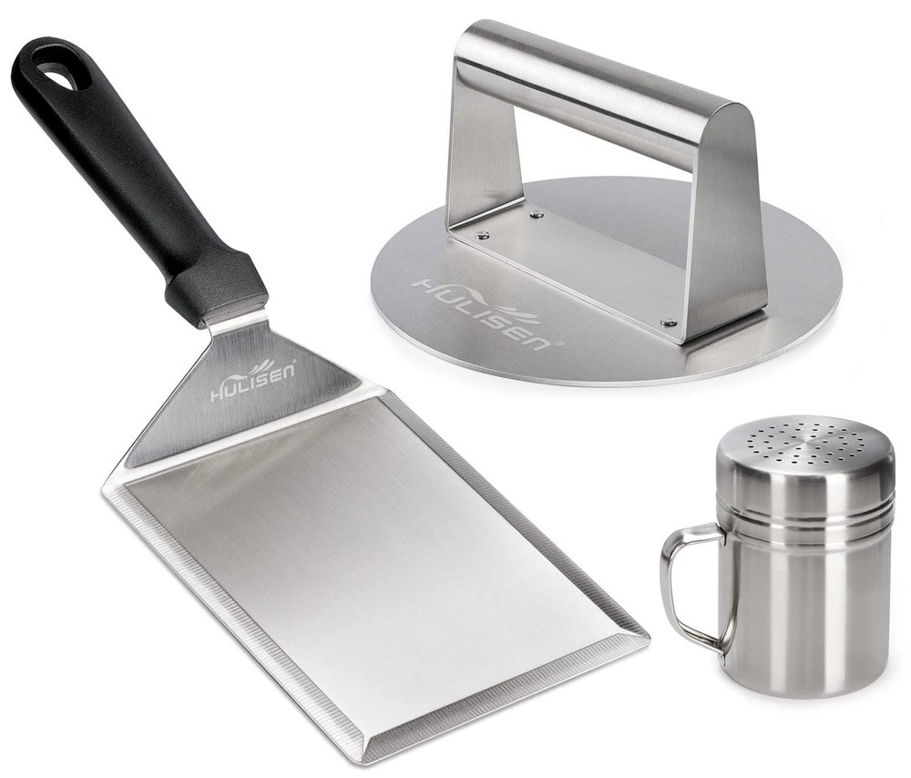 Smashed Burger Kit Stainless Steel Burger Press Grill Spatula And Spice Dredge S