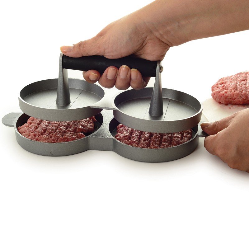 Norpro Nonstick Cast Aluminum Double Hamburger Press gallery