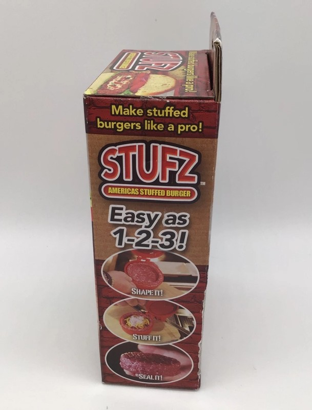 NIB STUFZ Burger Stuffer Hamburger Maker Stuffed Patty Press BBQ As Seen On TV! gallery