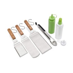 Metal Spatula Set of 6 – Griddle Accessories kit – Grill Flat Spatu… Fast Ship
