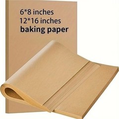 200 Pcs Parchment Paper Baking Sheets, 12×16 Inches Non 6*8Inches, Log color