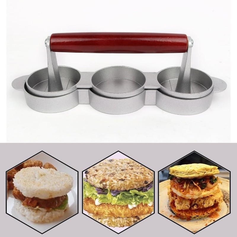 Mini Burger Press Small Meat Patty Maker Round Shape Hamburger BBQ gallery