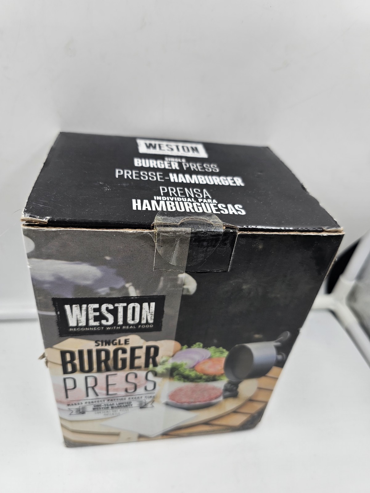 Weston Non-Stick Single Adjustable Thickness Burger Press Round Patty Maker, NIB gallery