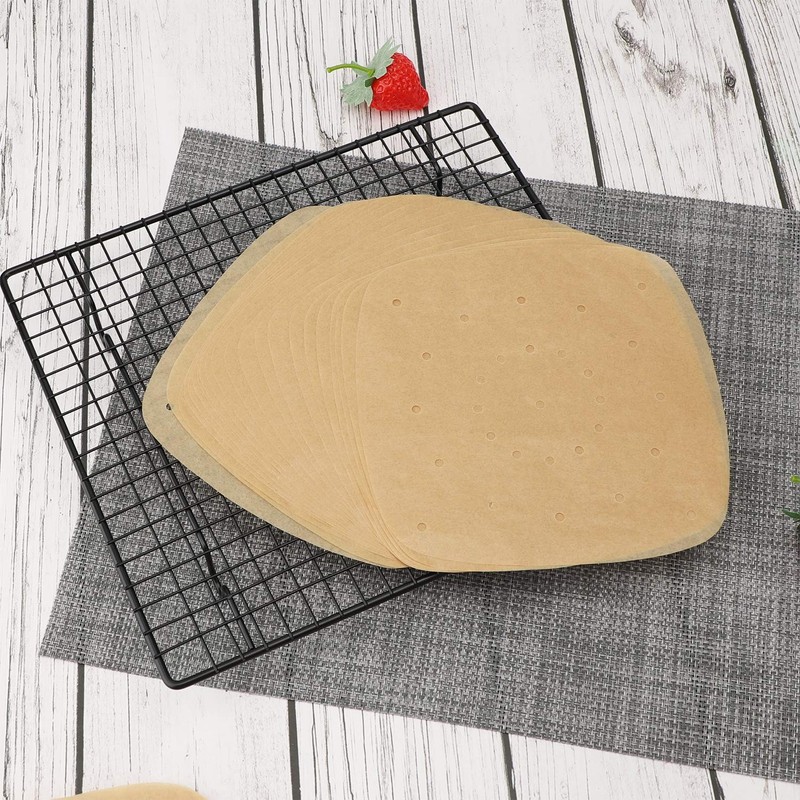 Beasea Air Fryer 8 Inch Parchment Liners, 200pcs 8 Inch, Unbleached gallery