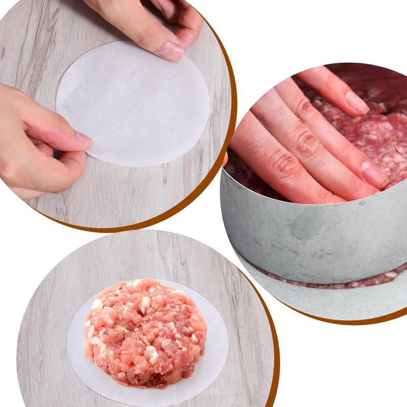 500 PCS Hamburger Patty Paper Round, 4.5 Inch one size, White gallery
