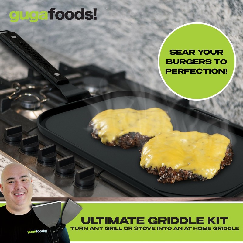 Ultimate Griddle Kit Set- Transform Any Grill or Stove, Includes Cast Iron Gr... gallery