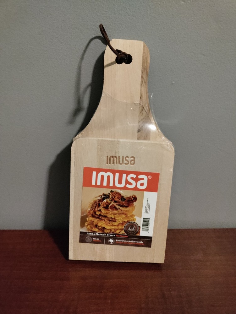 Imusa Wooden JUMBO PLANTAIN Press Tostonera Grande. Brand New