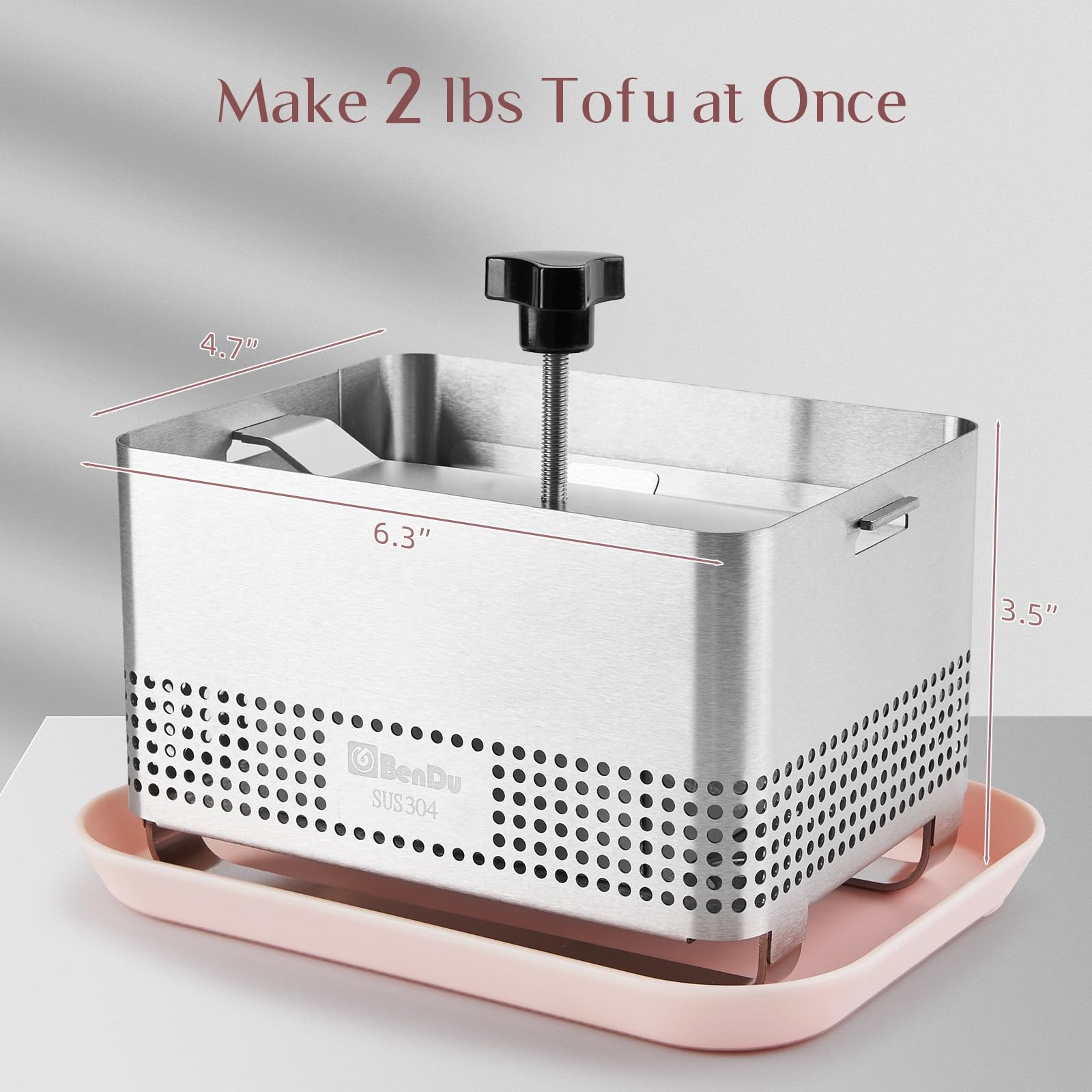Tofu Press Stainless Steel, Paneer Maker with Upgraded Deep-Press Design, Imp... gallery