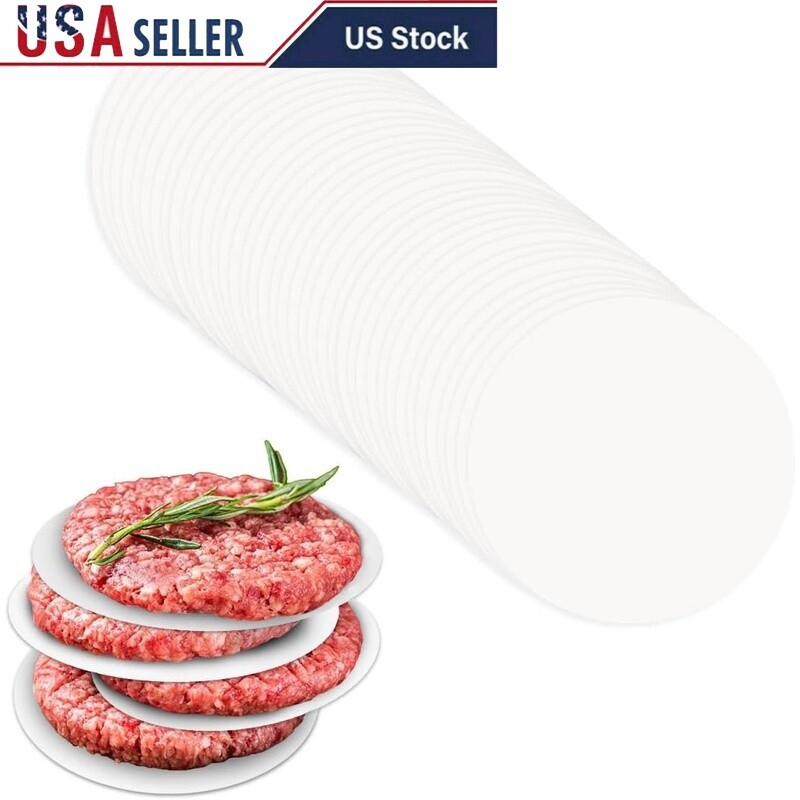 100 Pcs Non-Stick Round Hamburger Patty Paper Food Freezing Baking & Storage New gallery