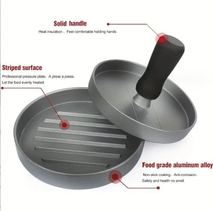 Aluminum Hamburger Press Stuffed Meat Grill Burger Patty Maker Tool Non Stick US gallery