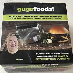 Guga Foods- Adjustable Burger Press, Stainless Steel Hamburger and Smashed Bu…