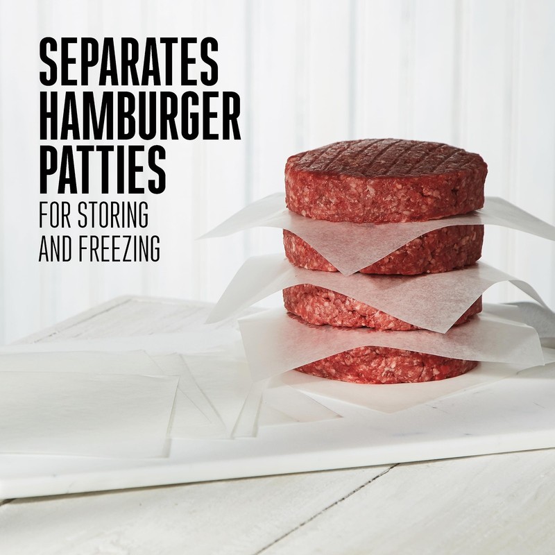 Weston Hamburger Patty Paper, 5.5” x Squares, Waxed, 1000 Count, White gallery