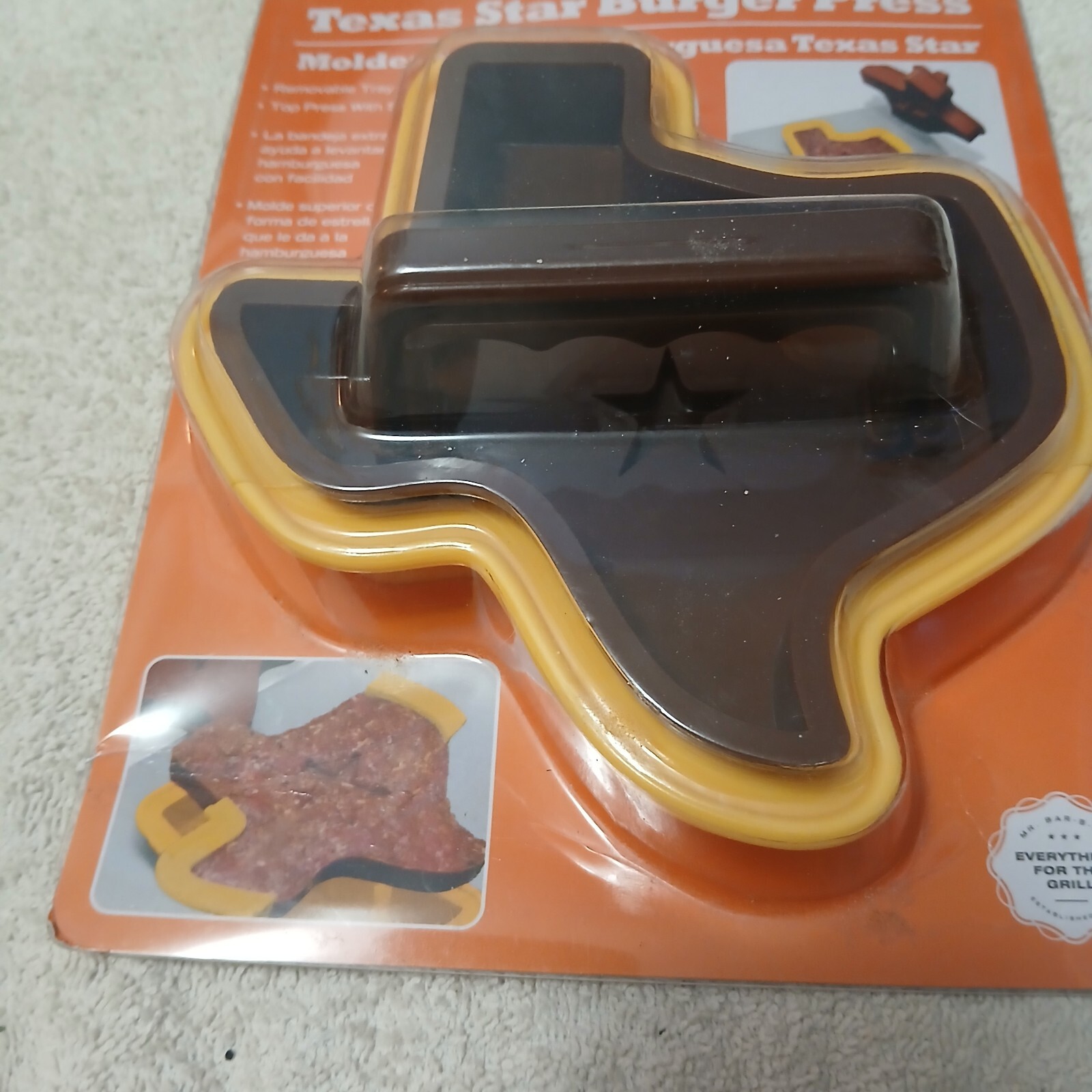 MR BAR-B-Q Novelty Texas Burger Patty Press Star Impression Cutter New Unique gallery